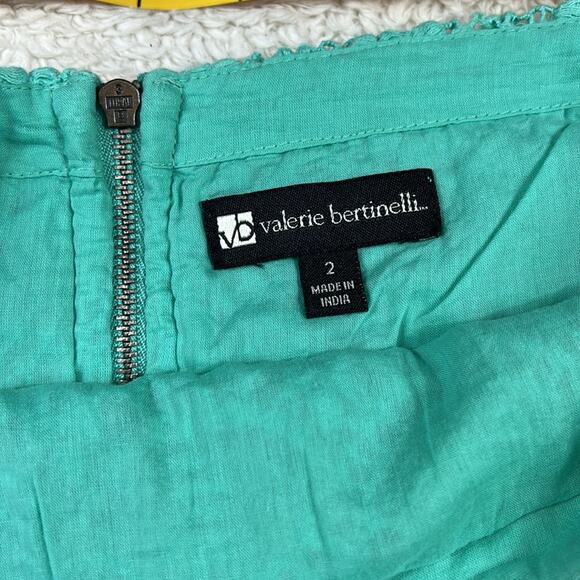 Valerie Bertinelli crochet overlay turquoise pencil skirt, size 2 - Picture 5 of 6